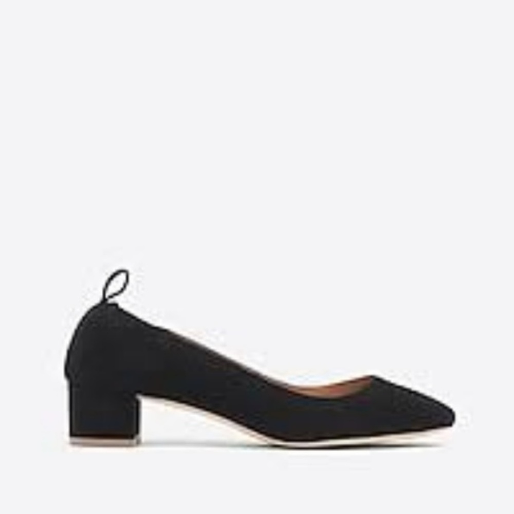J Crew Anya Suede Pumps in black